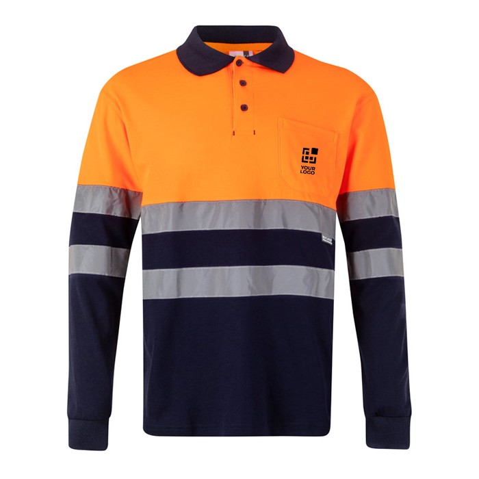 Polo de piqué unisex de manga larga de algodón y poliéster 150 g/m2 vista principal Polo de piqué unisex de manga larga de algodón y poliéster 150 g/m2 vista principal