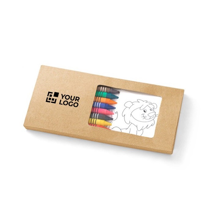 Caja con páginas con dibujos para colorear vista principal