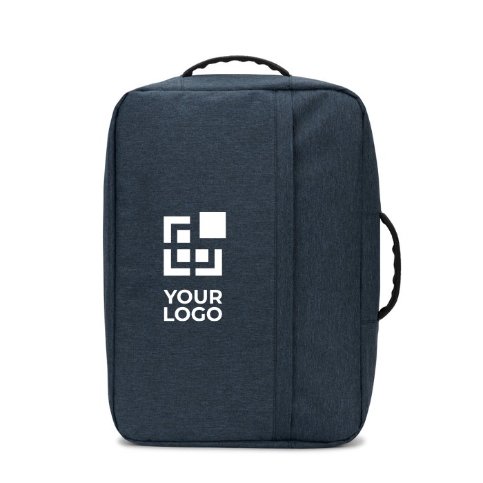 Mochila compacta de poliéster reciclado con asa de trolley 15,6” vista principal Mochila compacta de poliéster reciclado con asa de trolley 15,6” vista principal