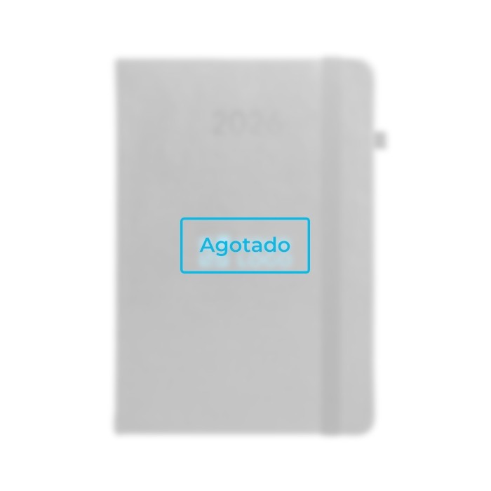 Agenda de cuero sintético con portaboli y planificación diaria B5 vista principal - Agotado