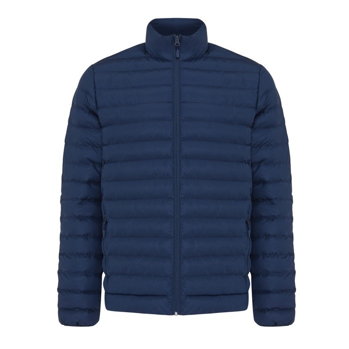 Chaqueta acolchada de poliéster reciclado hombre casual fit 70 g/m2 IQONIQ Maiko color azul marino