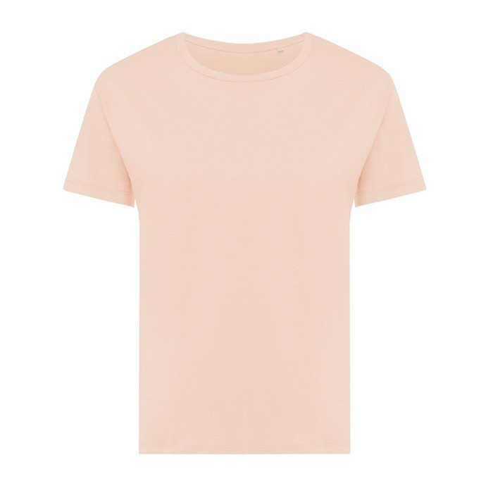 Camiseta de mujer de algodón reciclado slim fit 160 g/m2 Iqoniq color salmón