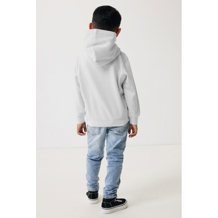 Sudadera infantil de algodón recicladocon capucha 280 g/m2 Iqoniq color gris claro Sudadera infantil de algodón recicladocon capucha 280 g/m2 Iqoniq color gris claro