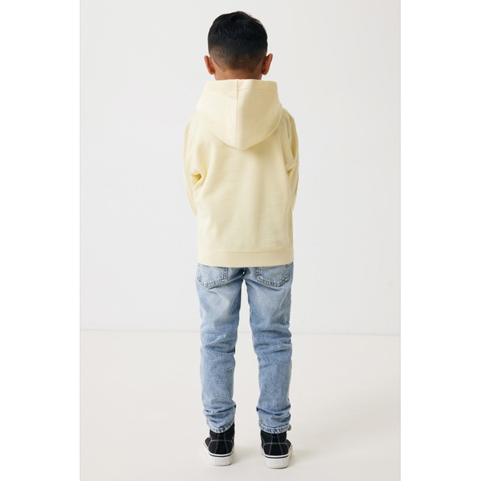 Sudadera infantil de algodón recicladocon capucha 280 g/m2 Iqoniq color amarillo claro Sudadera infantil de algodón recicladocon capucha 280 g/m2 Iqoniq color amarillo claro