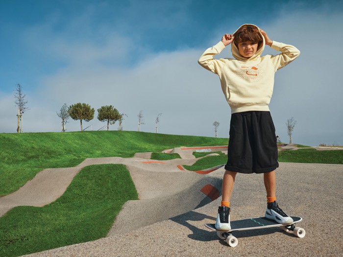 Sudadera infantil de algodón recicladocon capucha 280 g/m2 Iqoniq color amarillo claro Sudadera infantil de algodón recicladocon capucha 280 g/m2 Iqoniq color amarillo claro