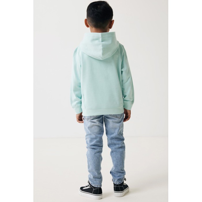 Sudadera infantil de algodón recicladocon capucha 280 g/m2 Iqoniq color verde menta Sudadera infantil de algodón recicladocon capucha 280 g/m2 Iqoniq color verde menta
