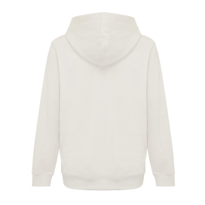 Sudadera infantil de algodón recicladocon capucha 280 g/m2 Iqoniq color blanco roto segunda vista Sudadera infantil de algodón recicladocon capucha 280 g/m2 Iqoniq color blanco roto segunda vista