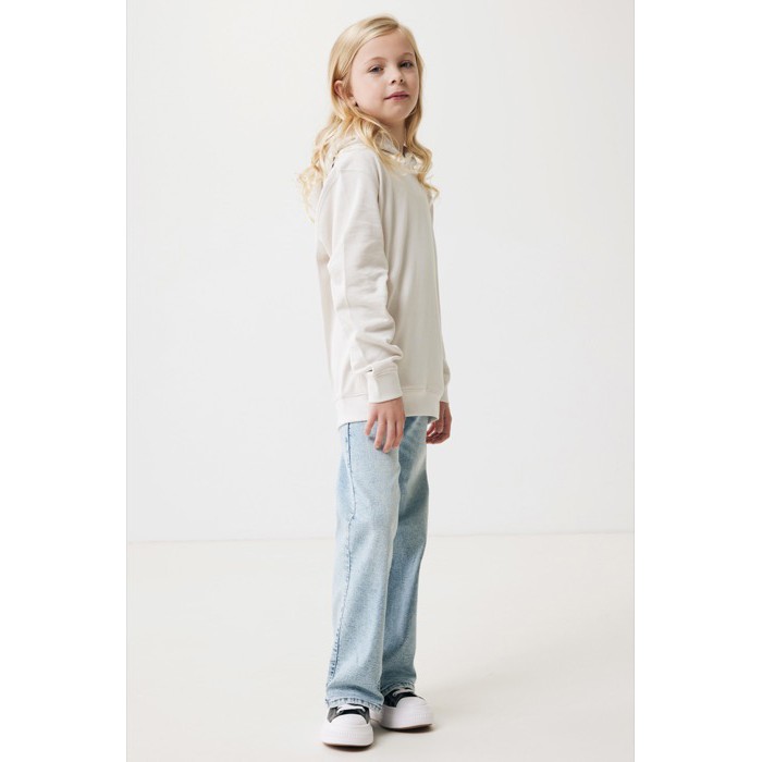 Sudadera infantil de algodón recicladocon capucha 280 g/m2 Iqoniq color blanco roto Sudadera infantil de algodón recicladocon capucha 280 g/m2 Iqoniq color blanco roto
