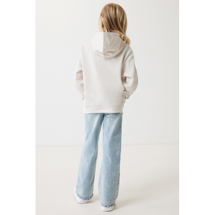 Sudadera infantil de algodón recicladocon capucha 280 g/m2 Iqoniq color blanco roto Sudadera infantil de algodón recicladocon capucha 280 g/m2 Iqoniq color blanco roto