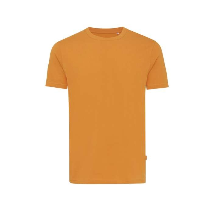 Camiseta mix algodón reciclado y orgánico 180 g/m2 Iqoniq Bryce color naranja