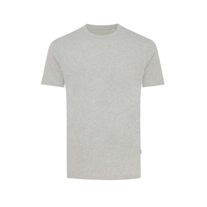 Camiseta mix algodón reciclado y orgánico 180 g/m2 Iqoniq Manuel color gris claro jaspeado