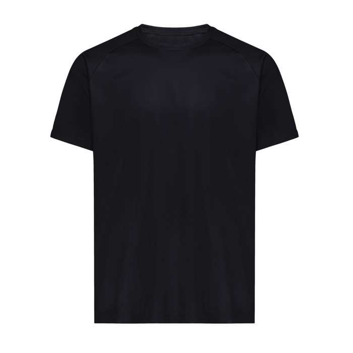 Camiseta técnica de poliéster reciclado casual fit 150 g/m2 Iqoniq color negro
