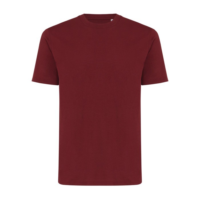 Camiseta unisex de algodón reciclado slim fit 160 g/m2 Iqoniq color burdeos