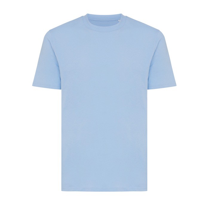 Camiseta unisex de algodón reciclado slim fit 160 g/m2 Iqoniq color azul cian