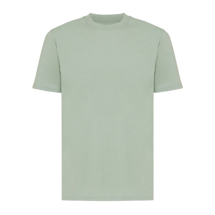 Camiseta unisex de algodón reciclado slim fit 160 g/m2 Iqoniq color verde oliva