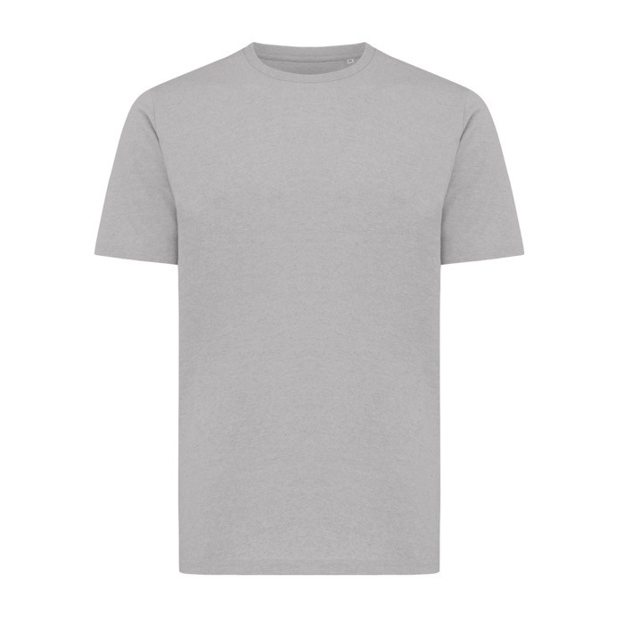 Camiseta unisex de algodón reciclado slim fit 160 g/m2 Iqoniq color gris topo