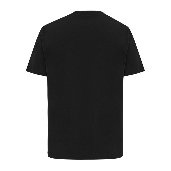 Camiseta de algodón reciclado unisex modern fit 220 g/m2 IQONIQ Nikko color negro segunda vista