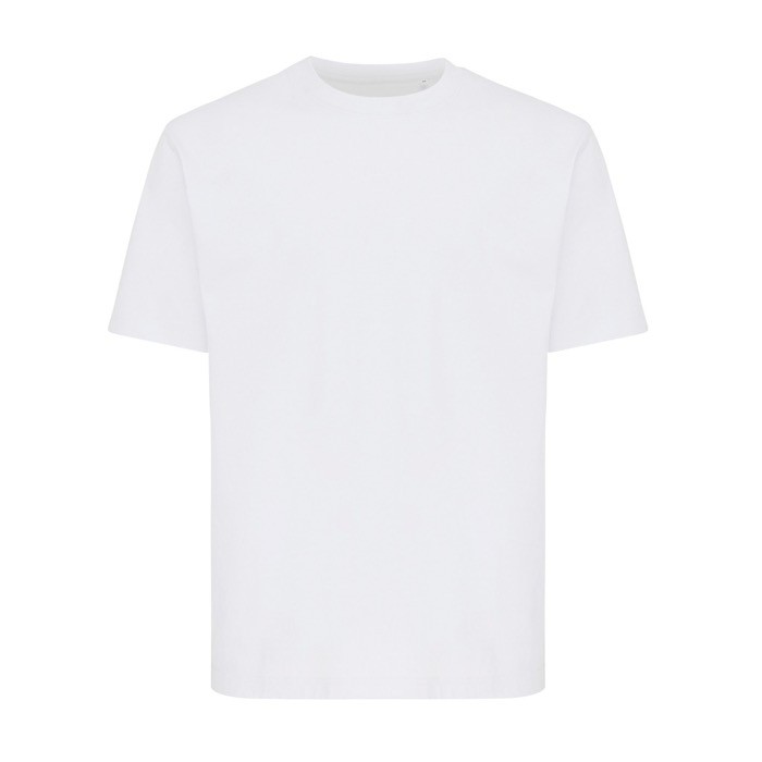 Camiseta de algodón reciclado unisex modern fit 220 g/m2 IQONIQ Nikko color blanco