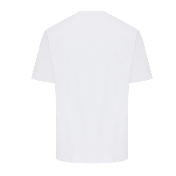 Camiseta de algodón reciclado unisex modern fit 220 g/m2 IQONIQ Nikko color blanco segunda vista