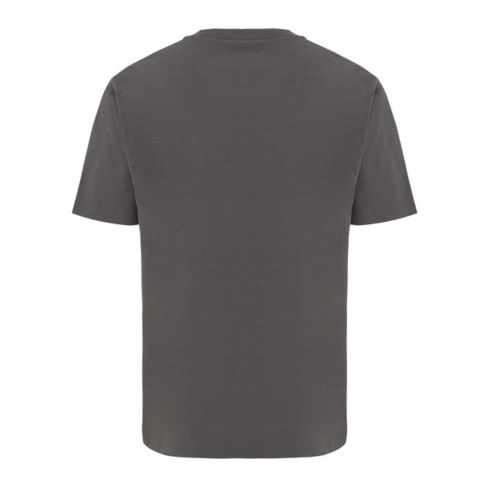 Camiseta de algodón reciclado unisex modern fit 220 g/m2 IQONIQ Nikko color plateado mate segunda vista