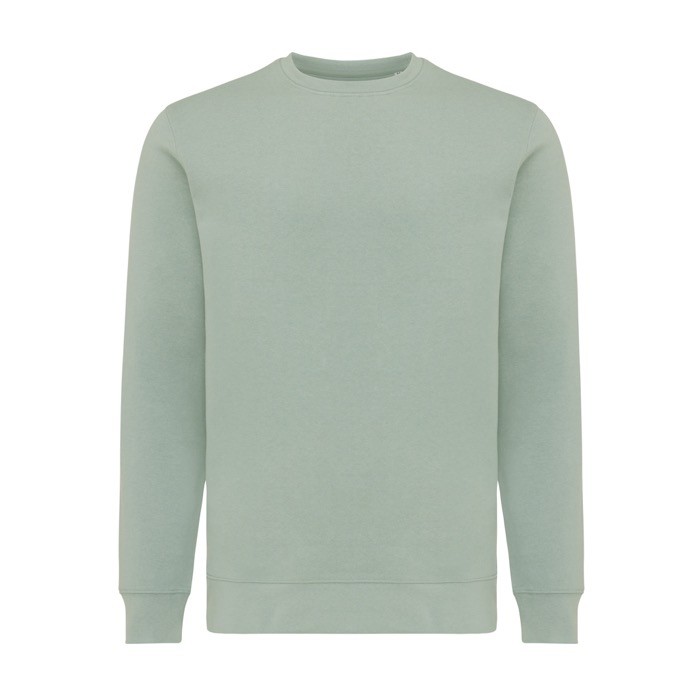 Sudadera unisex de algodón reciclado slim fit 280 g/m2 Iqoniq color verde oliva