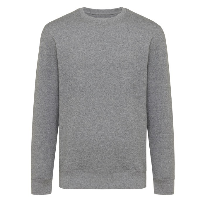 Sudadera unisex de algodón reciclado slim fit 280 g/m2 Iqoniq color gris topo
