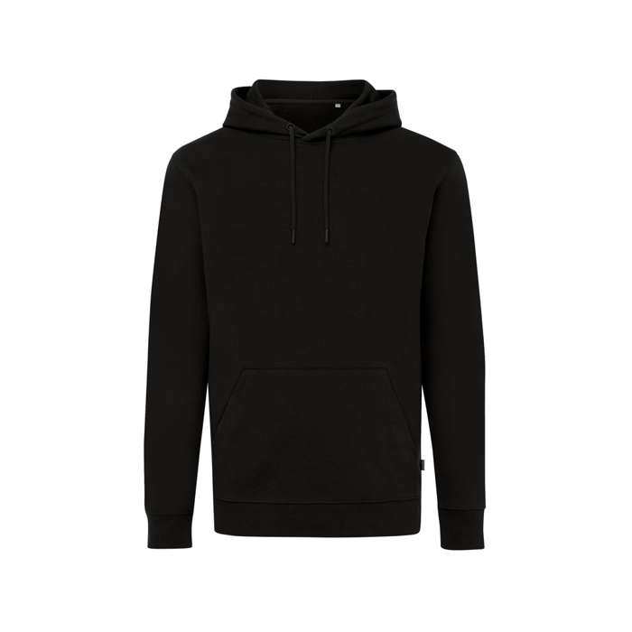 Sudadera de algodón reciclado y orgánico 340 g/m2 Iqoniq Jasper color negro