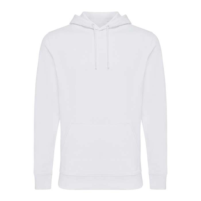 Sudadera de algodón reciclado y orgánico 340 g/m2 Iqoniq Jasper color blanco