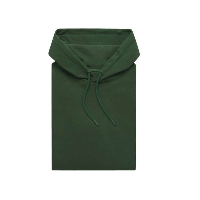 Sudadera de algodón reciclado y orgánico 340 g/m2 Iqoniq Jasper color verde oscuro tercera vista