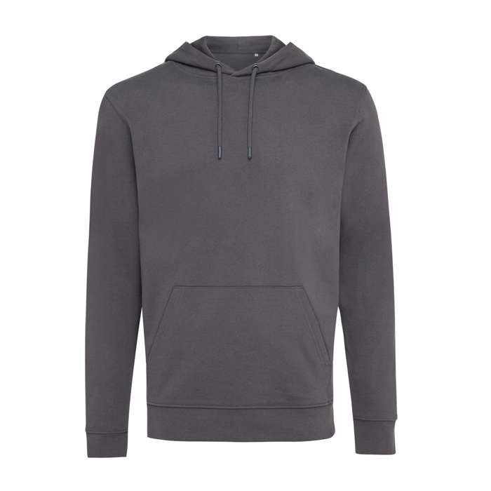 Sudadera de algodón reciclado y orgánico 340 g/m2 Iqoniq Jasper color gris oscuro