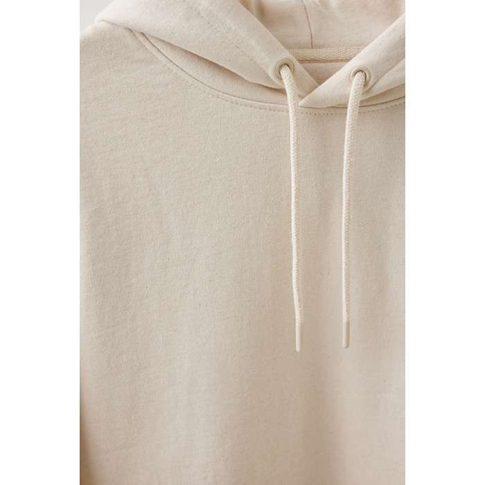 Sudadera suave sin teñir de algodón eco 340 g/m2 Iqoniq Torres color natural cuarta vista