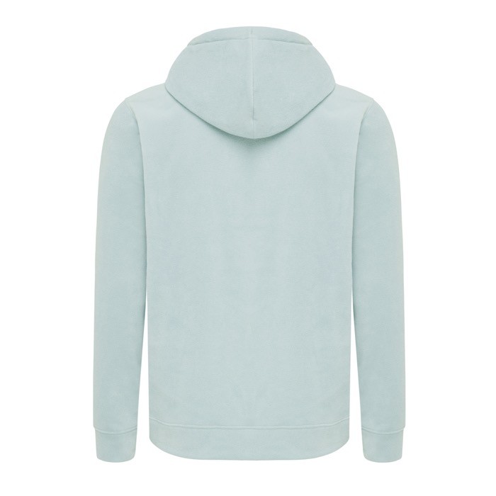Sudadera unisex de poliéster reciclado casual fit 240 g/m2 Iqoniq color verde oliva segunda vista