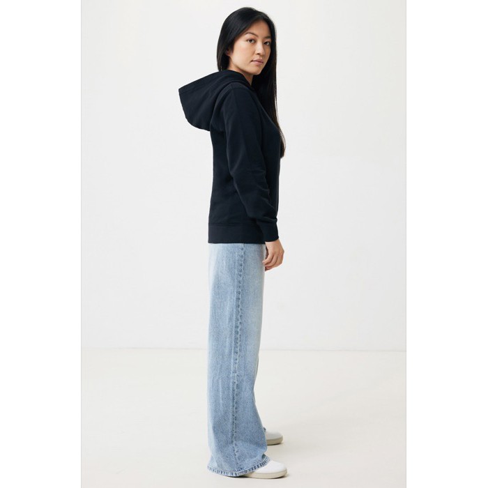 Sudadera unisex con capucha de algodón reciclado 280 g/m2 Iqoniq color negro Sudadera unisex con capucha de algodón reciclado 280 g/m2 Iqoniq color negro