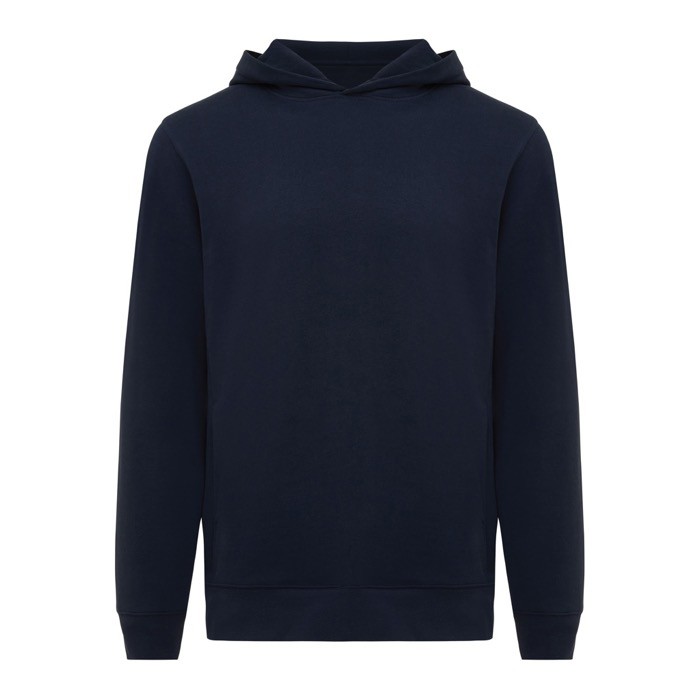Sudadera unisex con capucha de algodón reciclado 280 g/m2 Iqoniq color azul marino Sudadera unisex con capucha de algodón reciclado 280 g/m2 Iqoniq color azul marino