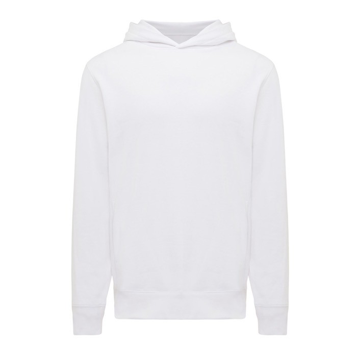 Sudadera unisex con capucha de algodón reciclado 280 g/m2 Iqoniq color blanco Sudadera unisex con capucha de algodón reciclado 280 g/m2 Iqoniq color blanco