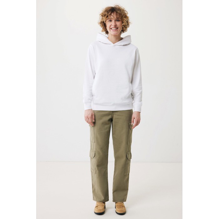 Sudadera unisex con capucha de algodón reciclado 280 g/m2 Iqoniq color blanco Sudadera unisex con capucha de algodón reciclado 280 g/m2 Iqoniq color blanco