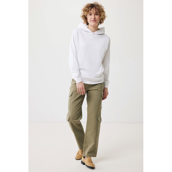 Sudadera unisex con capucha de algodón reciclado 280 g/m2 Iqoniq color blanco Sudadera unisex con capucha de algodón reciclado 280 g/m2 Iqoniq color blanco