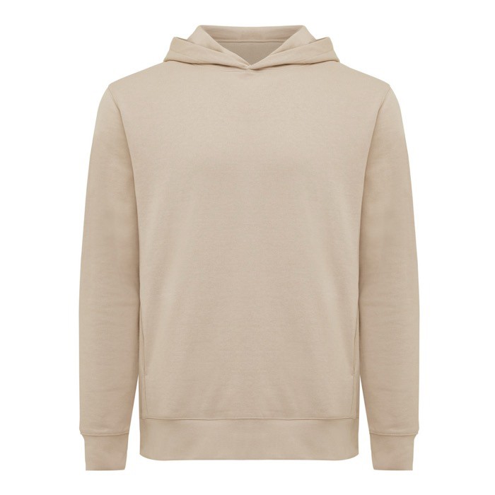 Sudadera unisex con capucha de algodón reciclado 280 g/m2 Iqoniq color marrón claro Sudadera unisex con capucha de algodón reciclado 280 g/m2 Iqoniq color marrón claro