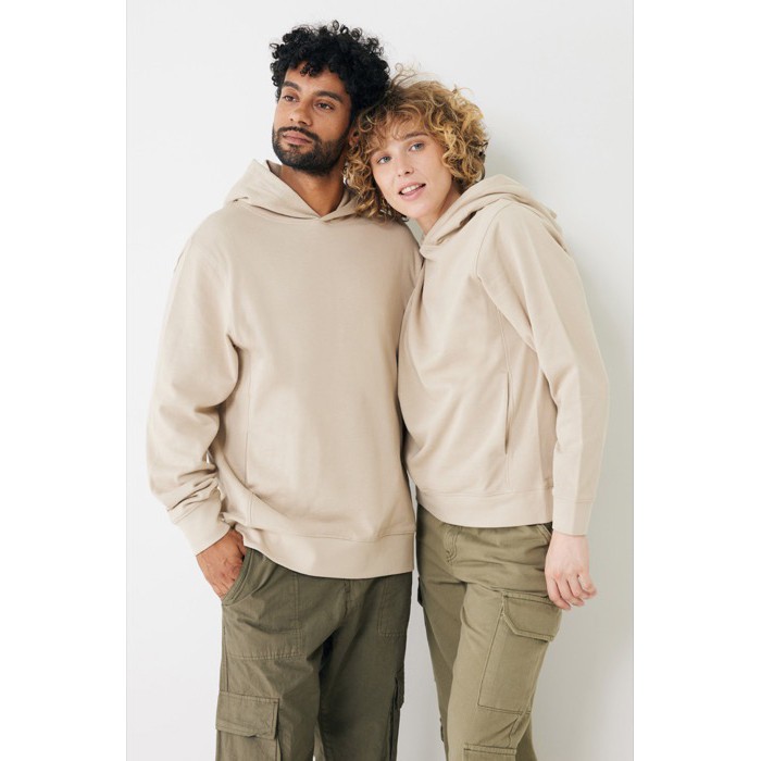 Sudadera unisex con capucha de algodón reciclado 280 g/m2 Iqoniq color marrón claro Sudadera unisex con capucha de algodón reciclado 280 g/m2 Iqoniq color marrón claro
