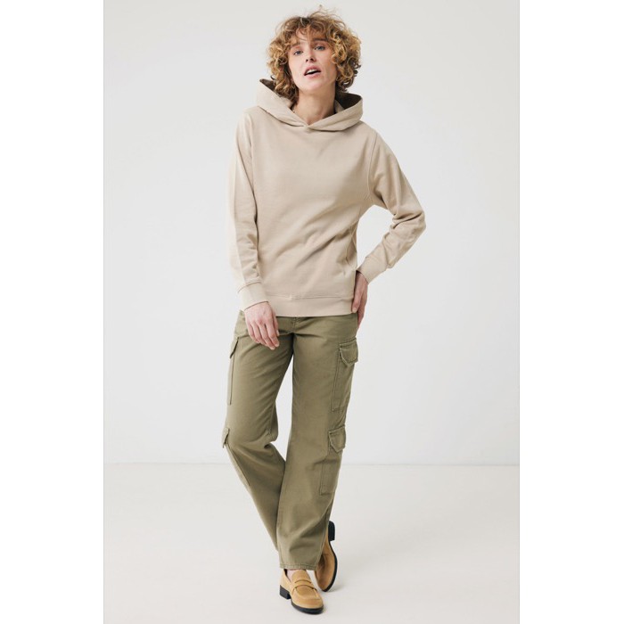 Sudadera unisex con capucha de algodón reciclado 280 g/m2 Iqoniq color marrón claro Sudadera unisex con capucha de algodón reciclado 280 g/m2 Iqoniq color marrón claro