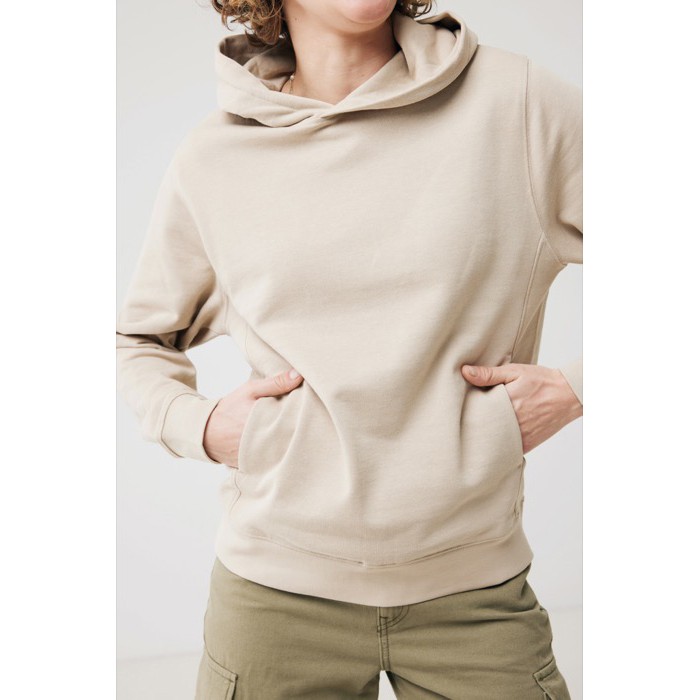 Sudadera unisex con capucha de algodón reciclado 280 g/m2 Iqoniq color marrón claro Sudadera unisex con capucha de algodón reciclado 280 g/m2 Iqoniq color marrón claro