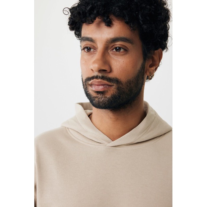 Sudadera unisex con capucha de algodón reciclado 280 g/m2 Iqoniq color marrón claro Sudadera unisex con capucha de algodón reciclado 280 g/m2 Iqoniq color marrón claro
