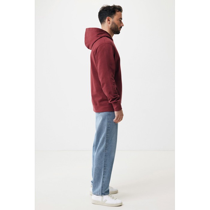 Sudadera unisex con capucha de algodón reciclado 280 g/m2 Iqoniq color burdeos Sudadera unisex con capucha de algodón reciclado 280 g/m2 Iqoniq color burdeos