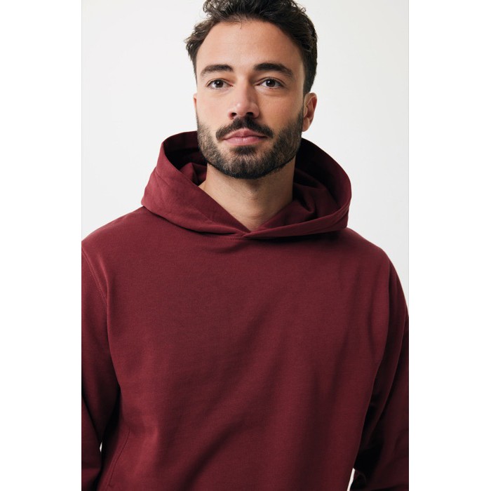 Sudadera unisex con capucha de algodón reciclado 280 g/m2 Iqoniq color burdeos Sudadera unisex con capucha de algodón reciclado 280 g/m2 Iqoniq color burdeos