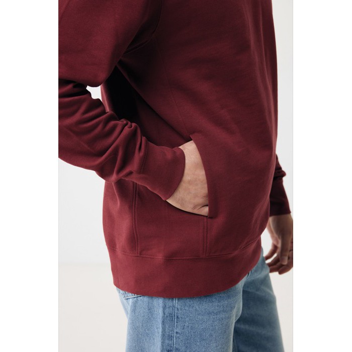 Sudadera unisex con capucha de algodón reciclado 280 g/m2 Iqoniq color burdeos Sudadera unisex con capucha de algodón reciclado 280 g/m2 Iqoniq color burdeos