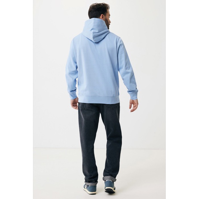 Sudadera unisex con capucha de algodón reciclado 280 g/m2 Iqoniq color azul cian Sudadera unisex con capucha de algodón reciclado 280 g/m2 Iqoniq color azul cian