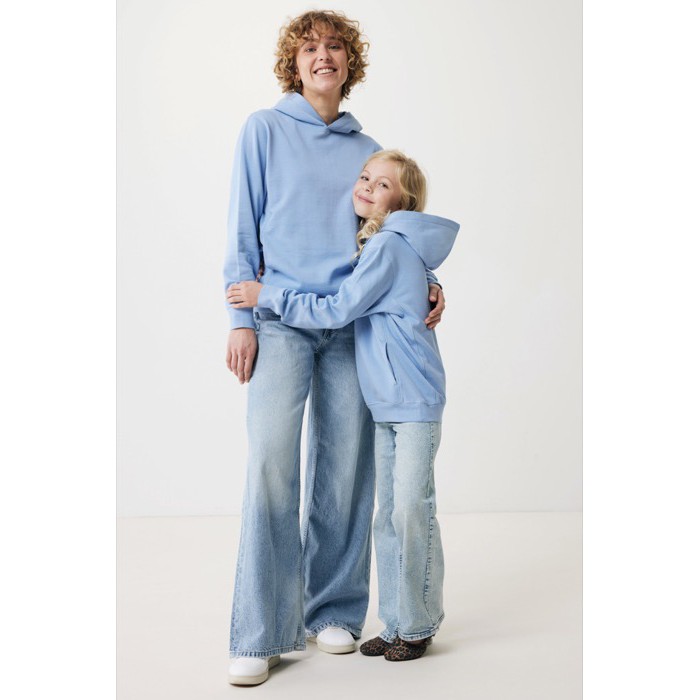 Sudadera unisex con capucha de algodón reciclado 280 g/m2 Iqoniq color azul cian Sudadera unisex con capucha de algodón reciclado 280 g/m2 Iqoniq color azul cian