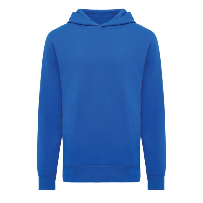Sudadera unisex con capucha de algodón reciclado 280 g/m2 Iqoniq color azul real Sudadera unisex con capucha de algodón reciclado 280 g/m2 Iqoniq color azul real