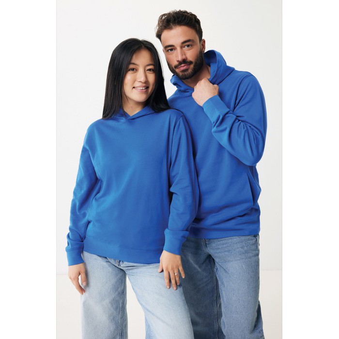 Sudadera unisex con capucha de algodón reciclado 280 g/m2 Iqoniq color azul real Sudadera unisex con capucha de algodón reciclado 280 g/m2 Iqoniq color azul real