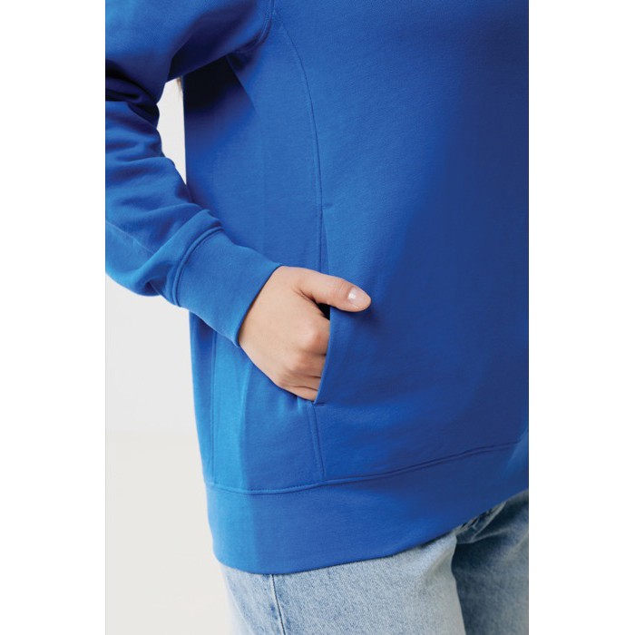 Sudadera unisex con capucha de algodón reciclado 280 g/m2 Iqoniq color azul real Sudadera unisex con capucha de algodón reciclado 280 g/m2 Iqoniq color azul real